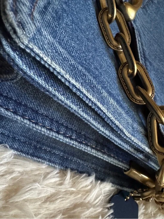 Coach Chain Tabby 26 Denim Shoulder Bag - Picture 7 of 16